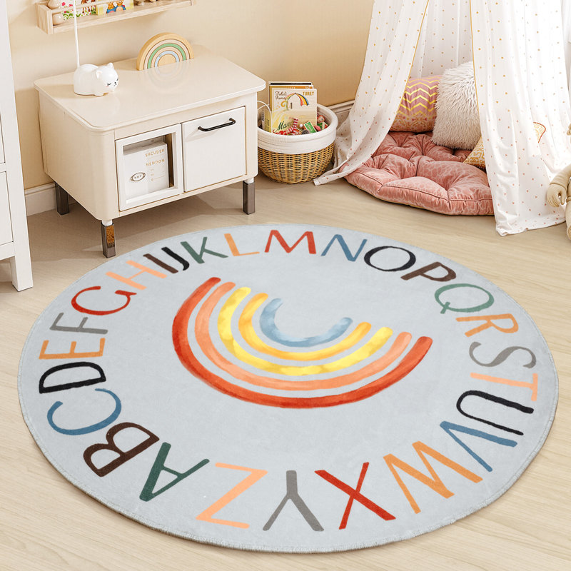 Tapis de salle de classe pour enfants, Rond 3 pi 11 po