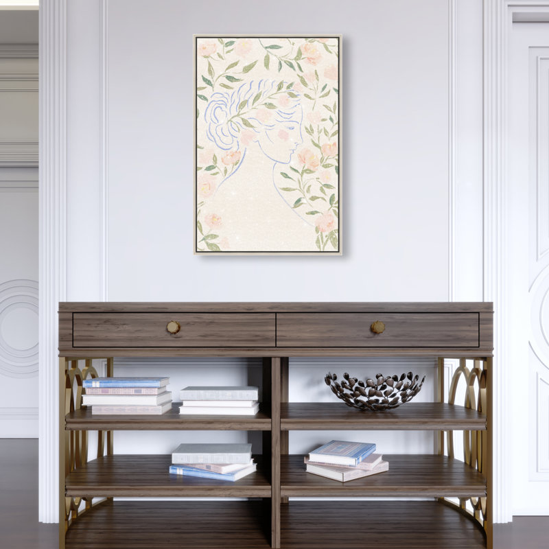 Blooming Hera Print by Oliver Gal, 16"H x 11"W, Silver Floater Frame