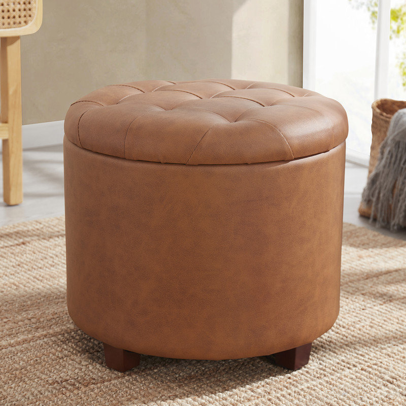Repose-pieds Crompton 18 po, Similicuir cognac