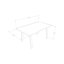 Barkeyville Oak Solid Wood Top Metal Base Dining Table-1596149010-1596149013