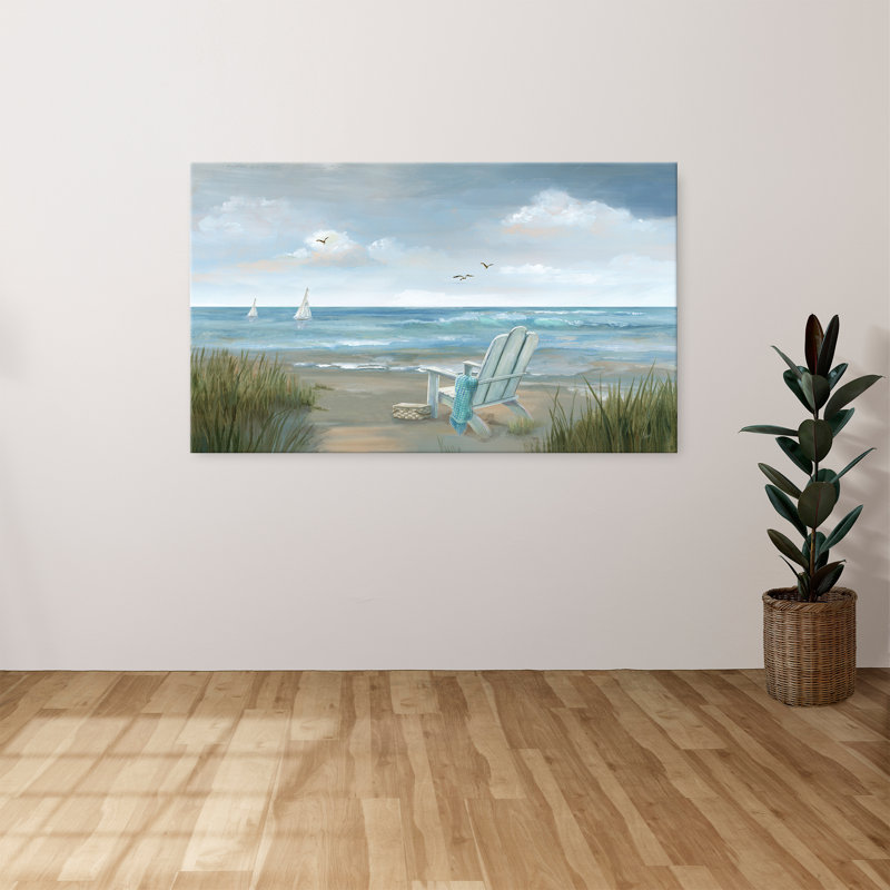 "Seaside View" par Nan, reproduction sur toile, H 24 po x l 40 po x P 1,5 po