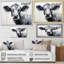 Minimalisme noir et blanc «I» - Vache, art mural-905954869-905954824