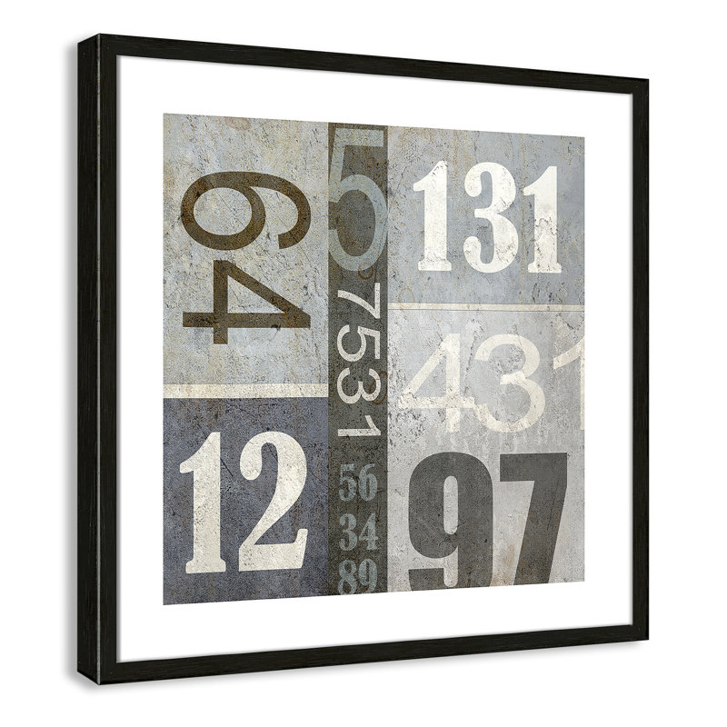 Art numérique encadré, H 22,5 po x l 22,5 po x P 1,18 po, Encadré de boîte noir