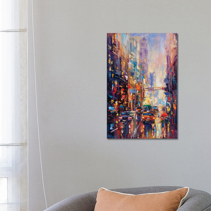 Abstract Cityscape (New York) II by Andrej Ostapchuk - Wrapped Canvas Gallery-Wrapped Canvas Giclée, 20.32 cm H x 30.48 cm W