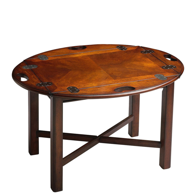 Table basse 30 "en bois brun et brun foncé