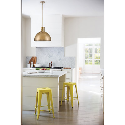 Clendon 1-Light Dimmable Metal Dome Pendant