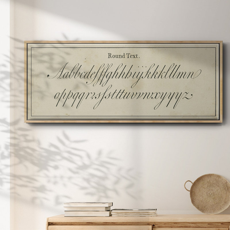 Manuscript Sampler II- Framed Canvas