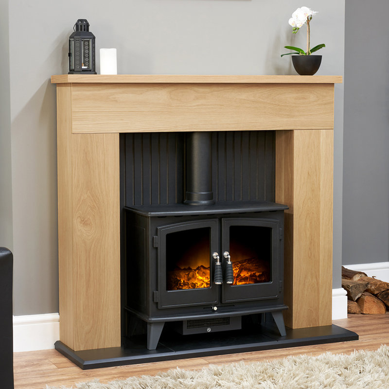 Woodhouse Adam 63cm W Black Electric Stove with 6824.28 BTU