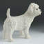 3,74 pouces L White West Highland White Terrier en résine