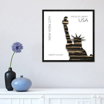 Urban Art NYC Statue Of Liberty by Melanie Viola - Print on Canvas