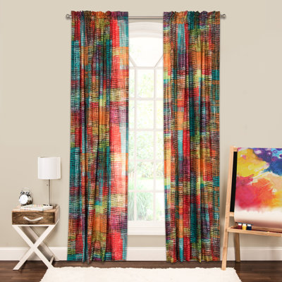 Crayola Etch Semi Sheer Curtain Single Panel