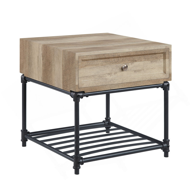 Table de bout Brantley Oak & Sandy Gray