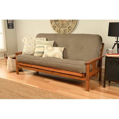 Johnte 80" Full-Size Futon Frame and Full-Size Innerspring Mattress