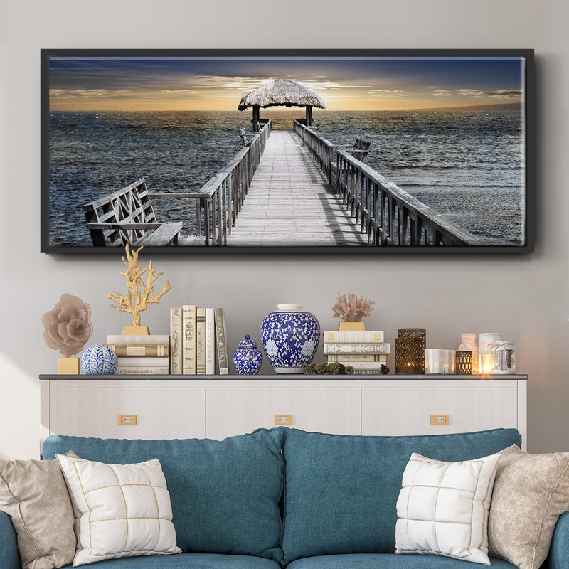 «Honduras Pier», toile encadrée, H 12 po x l 30 po