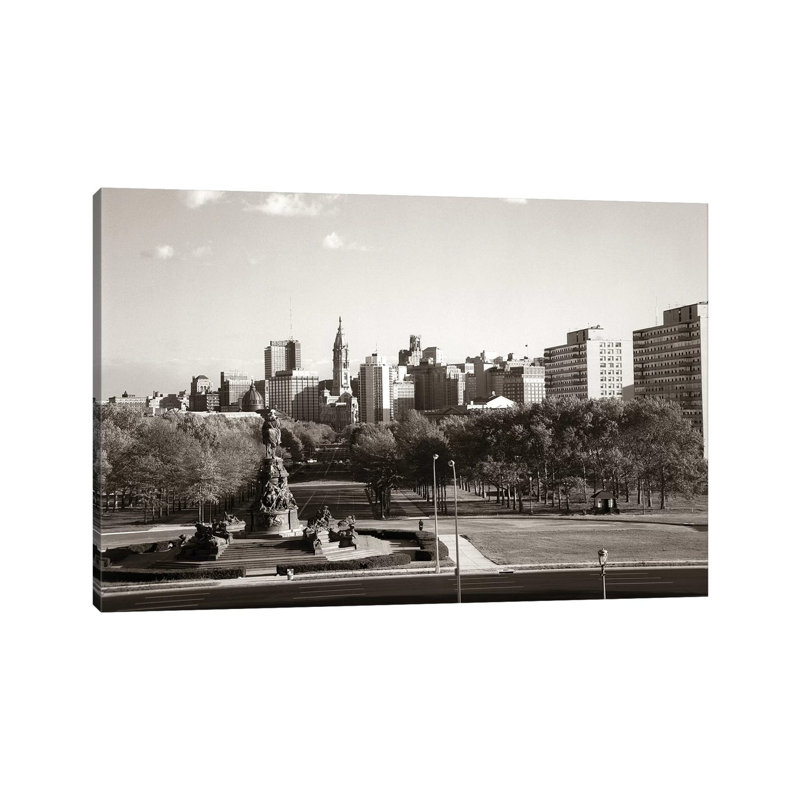 1960s Skyline Philadelphia Pennsylvania USA - Wrapped Canvas Print, 101.6 cm H x 66.04 cm W x 3.175 cm D