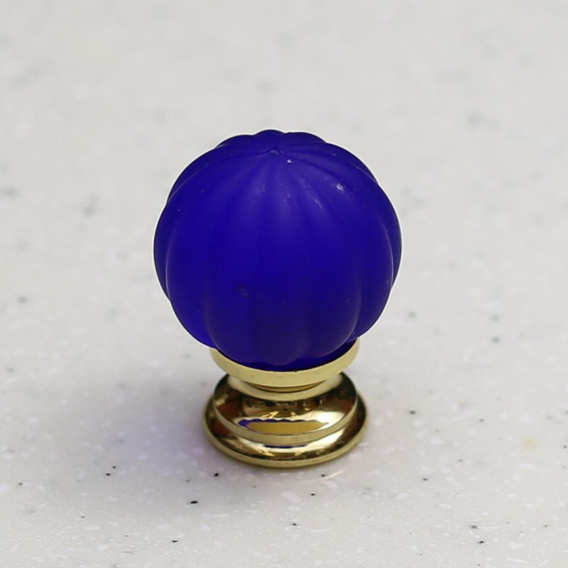 Poignée ronde 1 1/4" de diamètre Glaz, Bleu givré