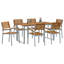 7 Piece Garden Dining Set Metal-1335245473