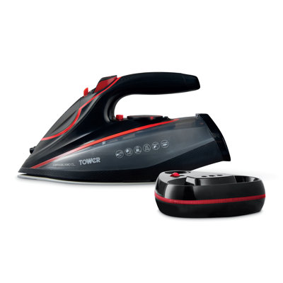 Tower Cord/Cordless Steam Iron with Ceraglide XL Ceramic Soleplate
