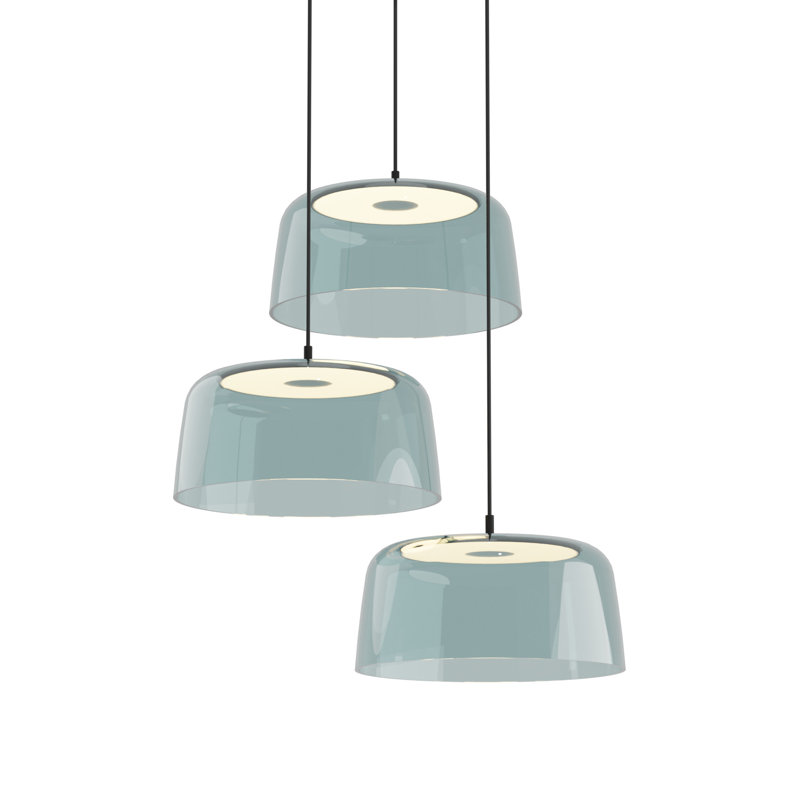Yurei 3 - Light LED Pendant, Matte Black, Blue