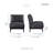 Timmins 28.5" Modern & Contemporary Accent Chair with 100% Top Grain Buffalo Leather, Solid Wood Legs, High-Density Foam Seat Cushions-1491827392