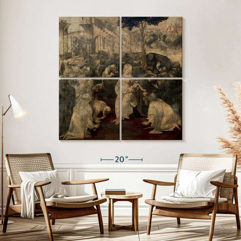 Adella Adoration des mages, H 57 po x l 57 po