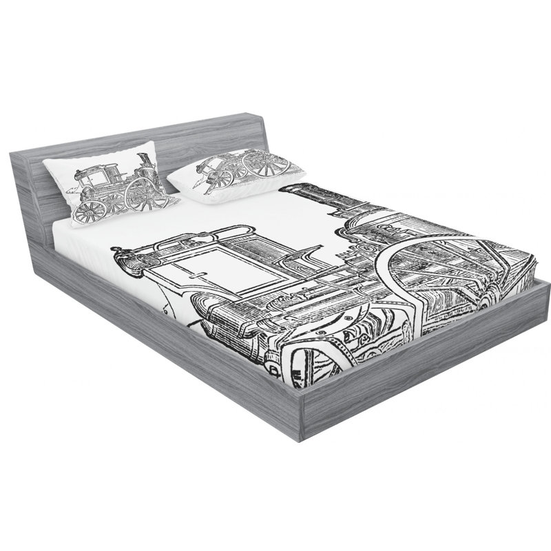 Microfiber Sheet Set, Queen Sheet Set with 2 Pillowcases
