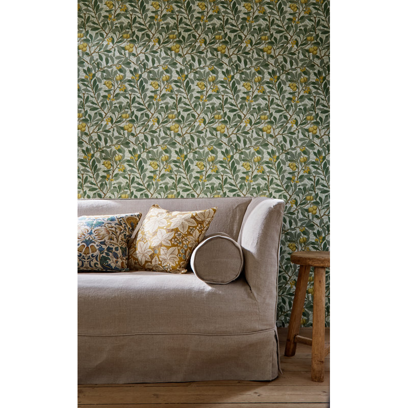 Arbutus Wallpaper, Woad/Russet