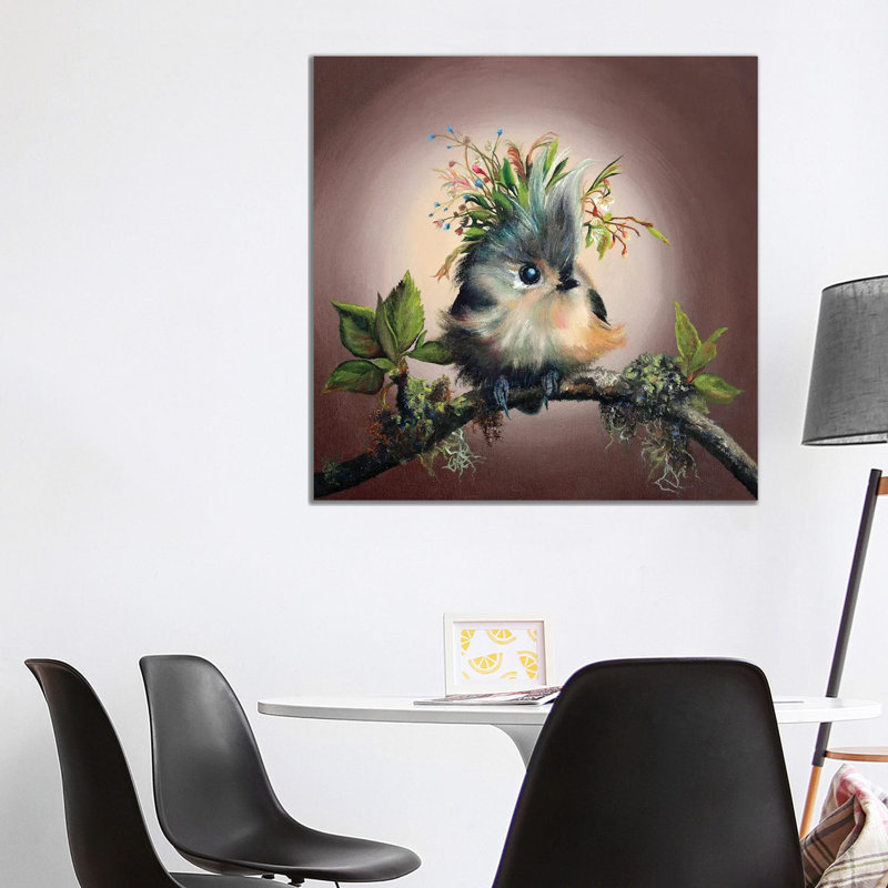 Spike 1 Piece Wall Art on Canvas, 93.98 cm H x 93.98 cm W, Black Framed