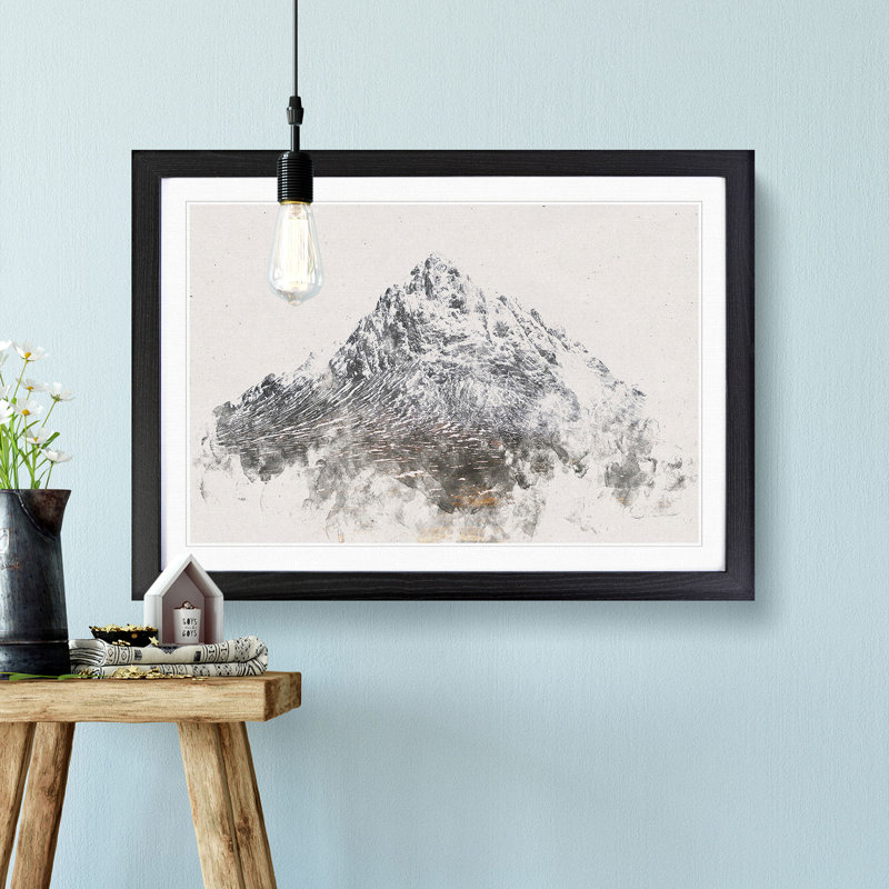Mountain in Scotland - Framed Print, Black Framed, 62cm H x 87cm W x 2cm D