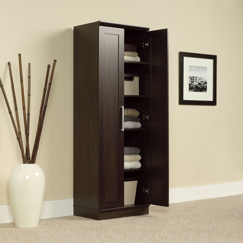 Carnesha 4 - Shelf Storage Cabinet, Dakota Oak