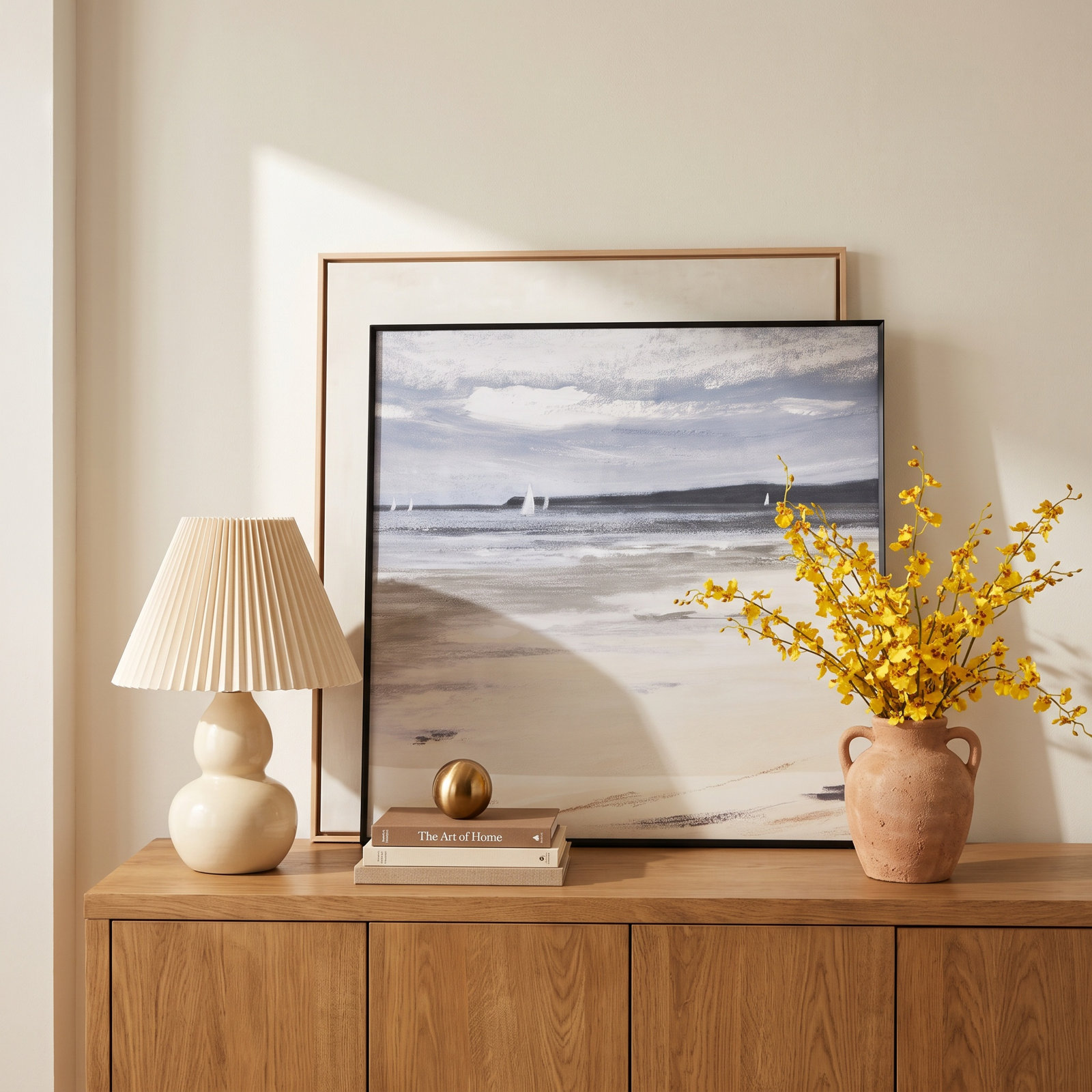 Square Coastal Landscape Print