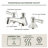 CASAINC Widespread 2 Handles Bathroom Sink faucet
