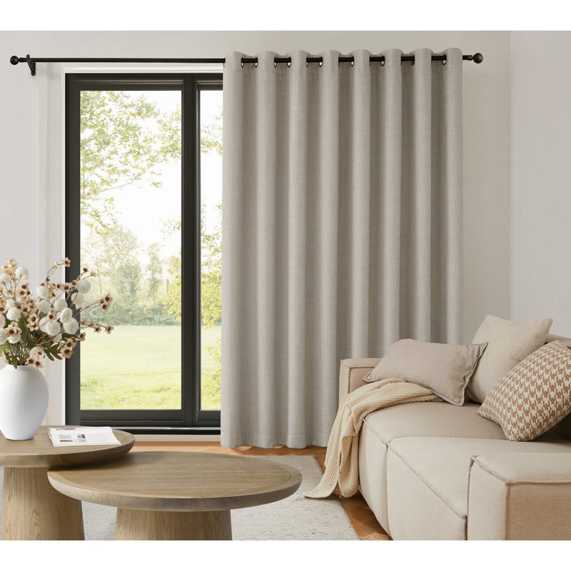 Paire de rideaux occultant avec œillets SUNBARRIER I-SNAP , Bouleau, L 100 po x L 95 po