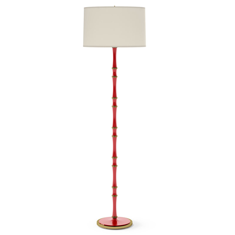 Kane 64.50'' Traditional Floor Lamp, Ruby Red, Fondine