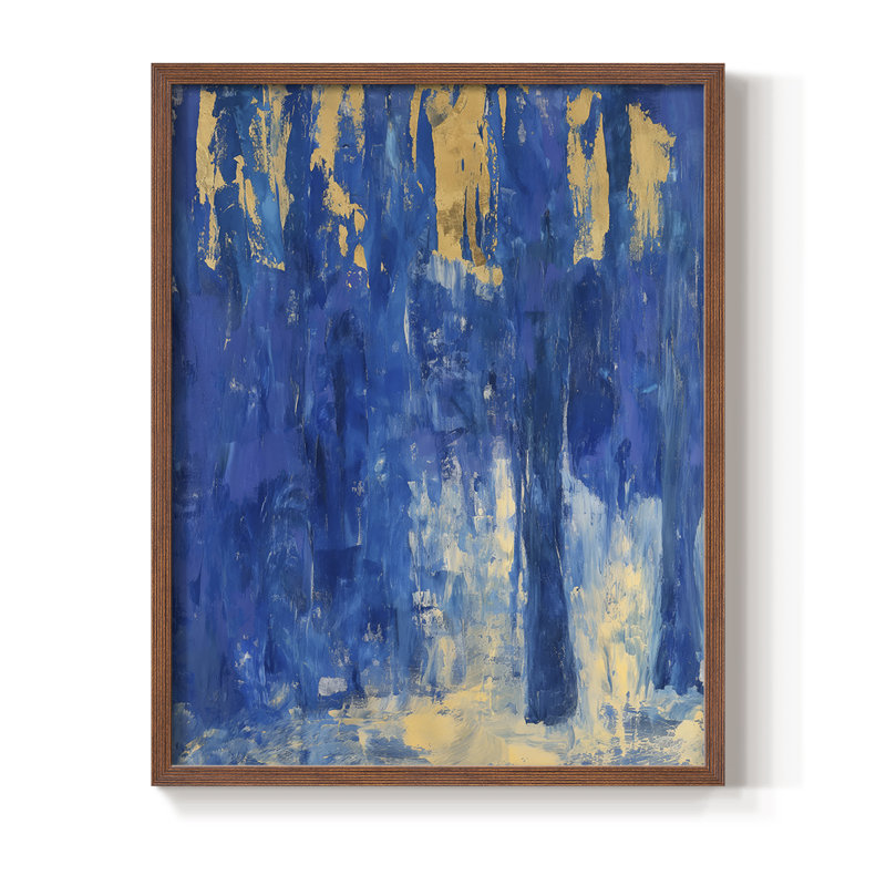 ABSTRACT Series XX, reproduction encadrée - bois massif, H 21 po x l 17 po, Noyer