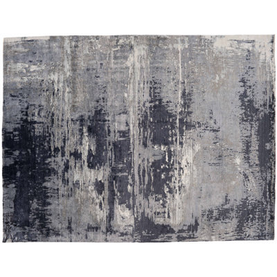 One-of-a-Kind Rectangle 9'1" x 12'1" New Age Rectangle Viscose and Wool Area Rug in