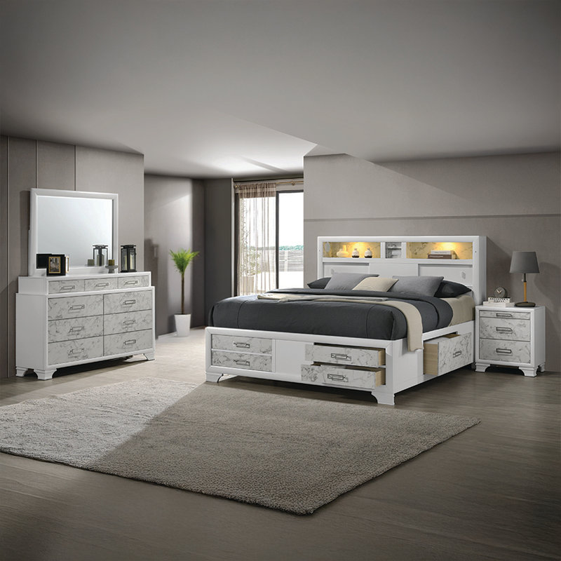 Ensemble de chambre avec grand lit 4 pièces Soul Modern Style