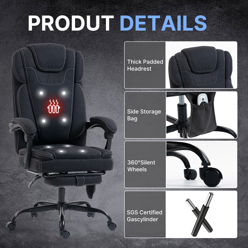 Polyester Blend Executive Chair, Black