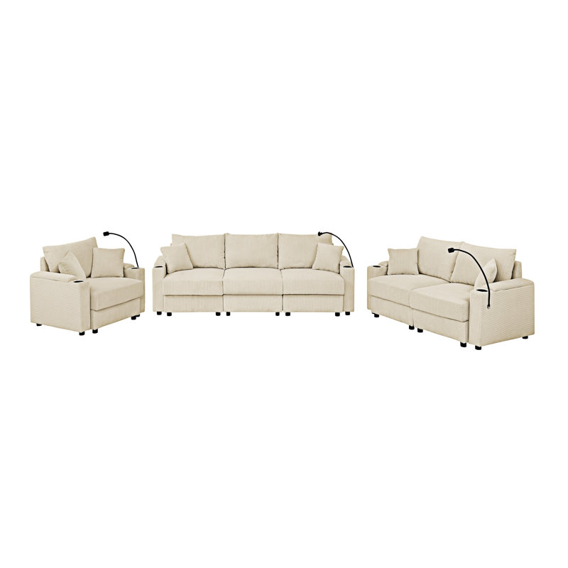 Upholstered Sofa Set