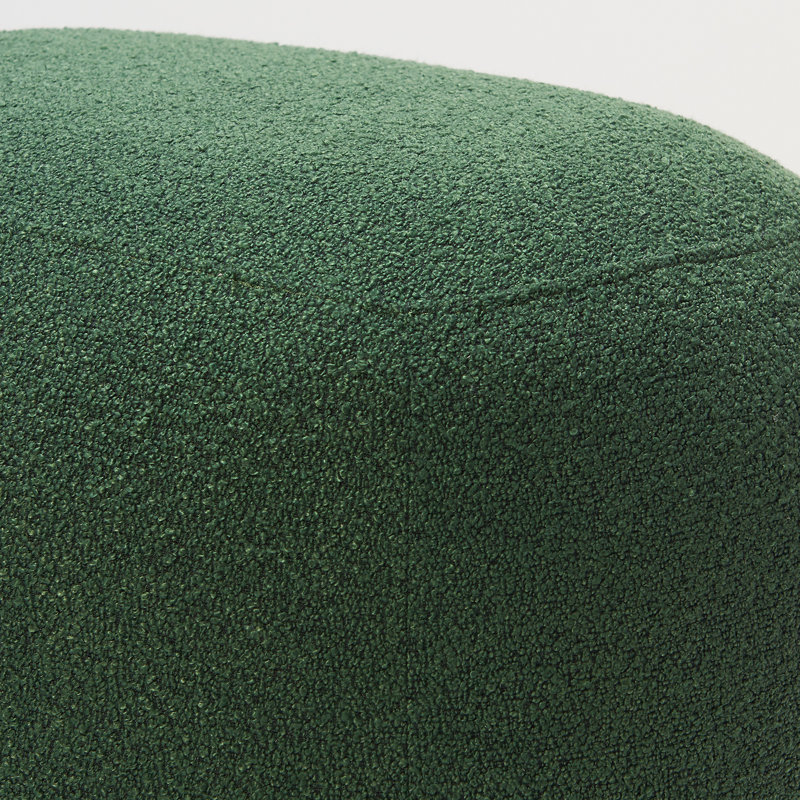 Overstreet 23" Wide Boucle Upholstered Ottoman, Green Boucle