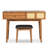 Brown Wood Dressing Vanity Table With Flip-Top Mirror & Stool, Three Drawers For Delicate Makeup Corner Solid Mirror, Stool And Exquisite Setup