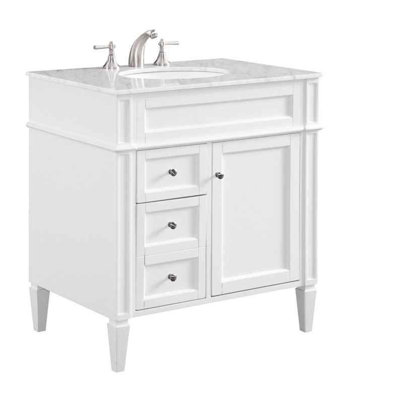 Ensemble de meuble-lavabo simple 32 "Rivers, Blanc