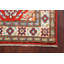 Tapis rouge en laine noué à la main de conception unique 1 pi 11 po x 3 pi 2 po