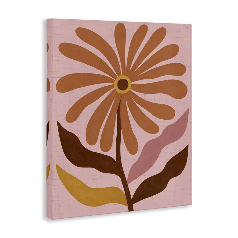  «Boho Retro Flower Bloom», art mural sur toile par Nina Seven, H 48 po x l 36 po