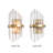 Genesis Glam 2-Light Glossy Bronze Crystal Glass Rod Decor Wall Sconce