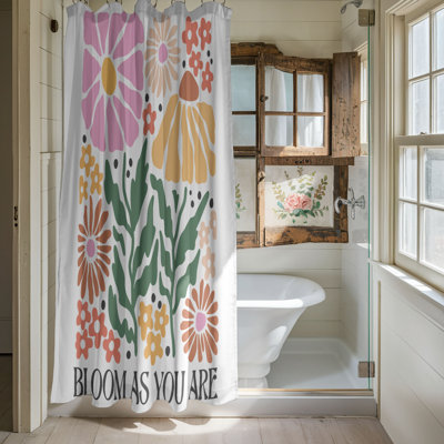 Rideau de douche 1 pièce Boho Petals