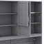 Lit escamotable avec armoire supérieure, tablettes, lit pliable peu encombrant avec éclairage et port USB-114282201