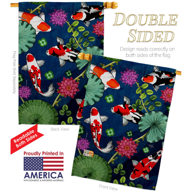 Double Sided 40'' H x 28'' W Polyester House Flag