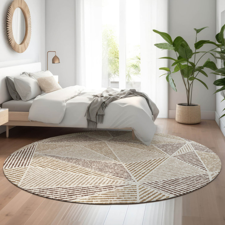 Premium Machine Washable Cerrito Brown Rug