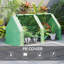 Mini Outdoor Plant Greenhouse Steel Frame PE Cover Zip Door 180 x 90 x 90cm White-133426491
